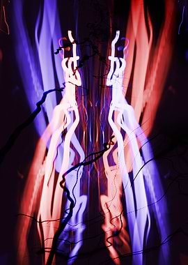 Abstract Light Trails Blur Photography Collage