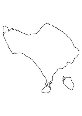 Bali Island Outline