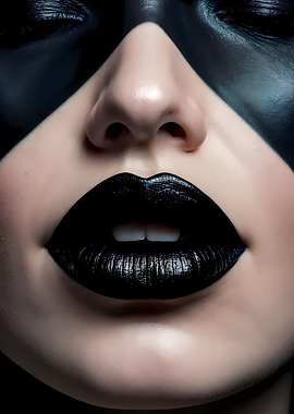 Black Lipstick Close-up