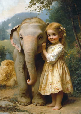 Girl and Elephant