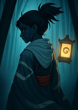 Mysterious Figure in Forest