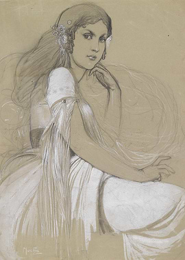 Pencil Drawing of a Woman