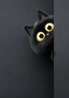 Black Cat Peeking