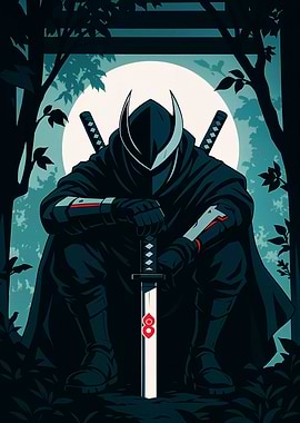 Samurai Warrior Illustration