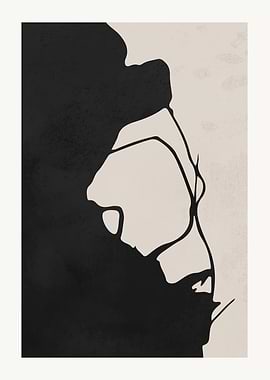 Abstract Black and White Art