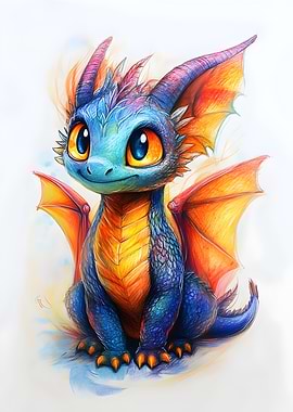 Cute Baby Dragon Drawing