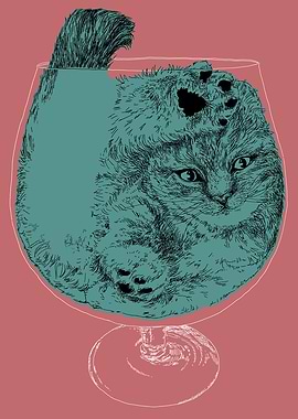 KITTEN COCKTAIL (TEAL)