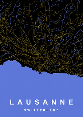 Lausanne City Map