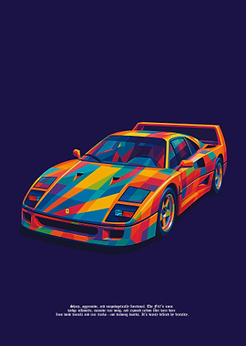 Ferrari F40 Pop Art