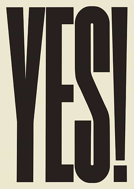 Yes! Bold Typography