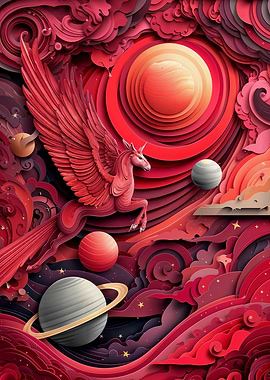 Red Pegasus in Space