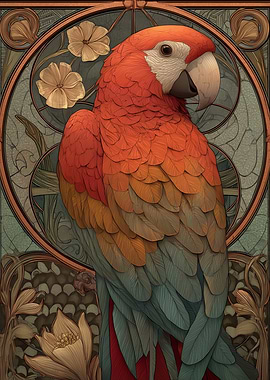 Art Deco Parrot