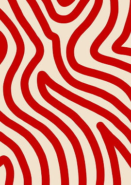 Red and White Abstract Pattern