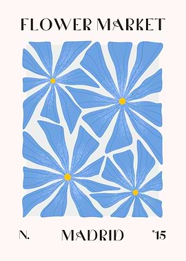 Madrid Flower Market Poster