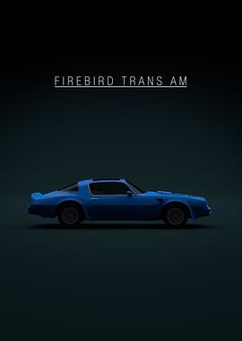 Firebird Trans Am - Blue - Green Bkg