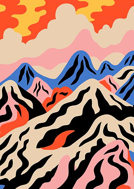 Abstract Mountain Landscape