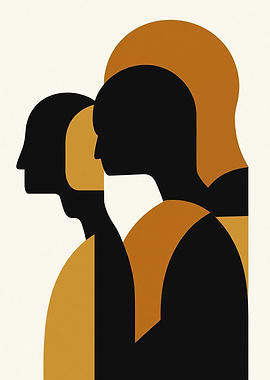 Echoes Within Us - Abstract Silhouette Art