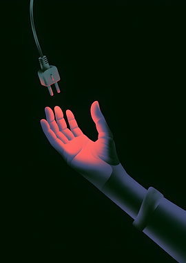 Hand Reaching for Plug