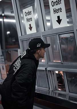Man at Order Window