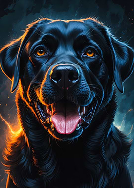 Black Labrador Portrait