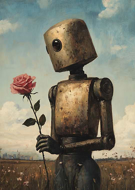Robot with Rose