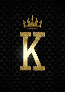 Golden K with Crown