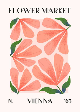Flower Market Vienna Poster
