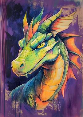 Green Dragon Portrait