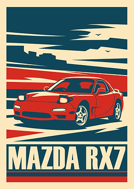 Mazda RX7 Poster