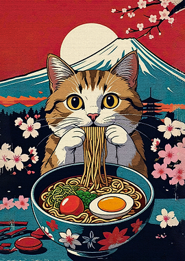 Cat Ramen Mt. Fuji