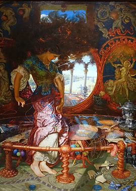 Woman in a Tapestry Room