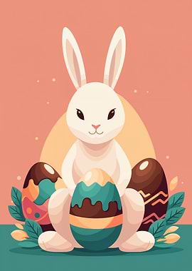 Easter Bunny with Eggs