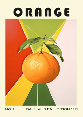 Orange Fruit Mid Century Kitchen