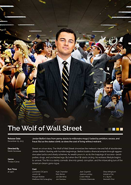 The Wolf of Wall Street Movie Poster