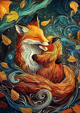 Fox Family Embrace