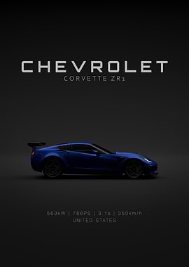 Chevrolet Corvette C7 ZR1 - Blue Specs