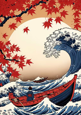 Geisha and the Great Wave