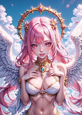 Angel with Pink Hair