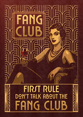 Fang Club Art Deco Poster