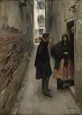 Couple in a Narrow Alley