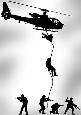 Military Helicopter Silhouette