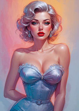 Glamorous Blonde Pin-up