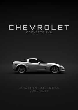 Corvette C6 Z06 White Specs