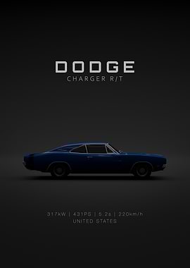 Dodge Charger RT 1969 - Blue Specs
