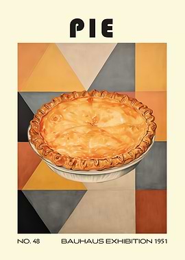 Pie Mid Century Food Kitchen