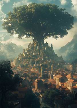 City Within a Giant Tree