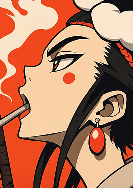 Anime Girl Smoking