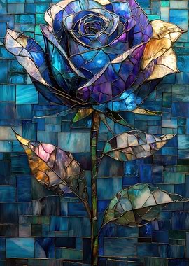 Stained Glass Rose