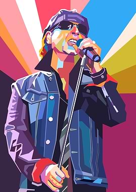 Iconic Rockstar in Pop Art