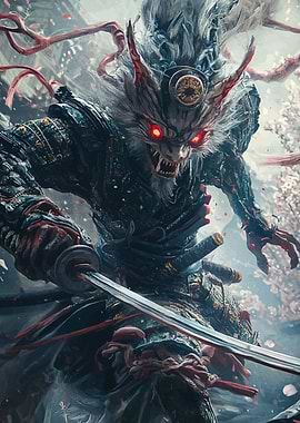 Wolf Samurai Warrior